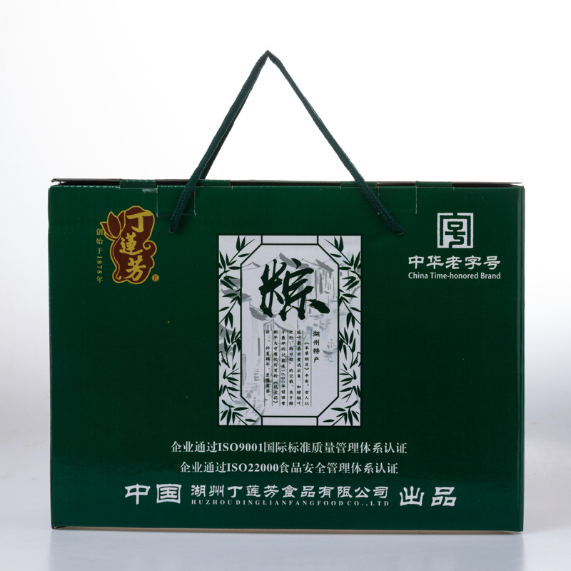 丁莲芳湖州粽子礼盒装4包16只8只豆沙8只鲜肉精美包装送亲朋家人