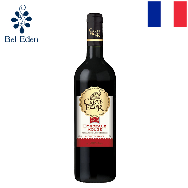 BelEden法国百特红酒整箱原瓶原装进口波尔多级干红葡萄酒单支装