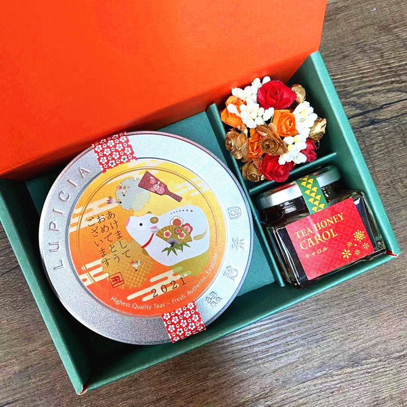 日本lupicia绿碧茶园新年限定抹茶黑豆玄米茶+茶蜜伴手礼盒